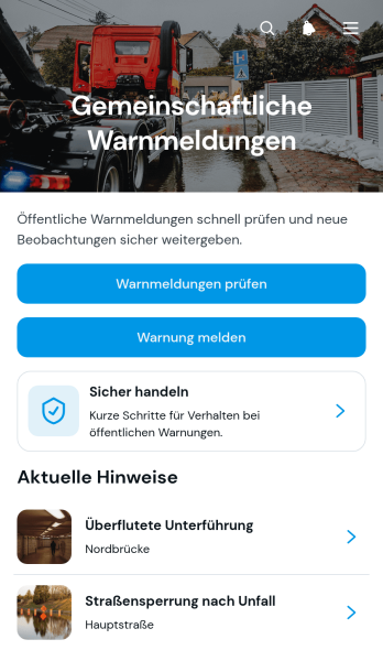 Warn-App für die Gemeinschaft