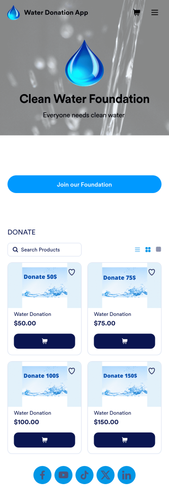 Water Donation App Template