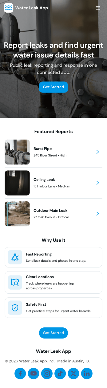 Water Leak App Template