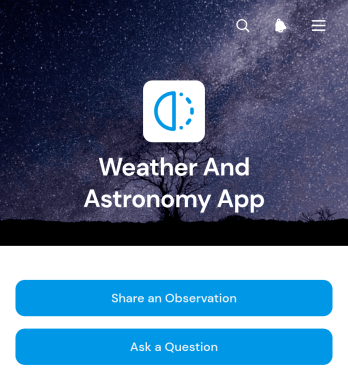Weather And Astronomy App Template