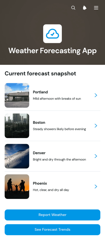 Weather Forecasting App Template