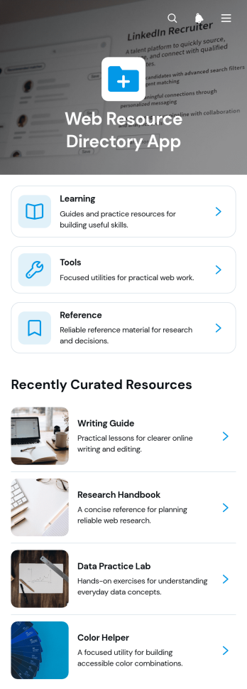 Web Resource Directory App Template