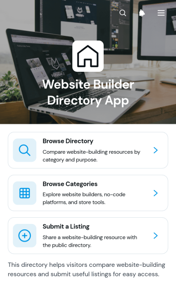 Website Builder Directory App Template
