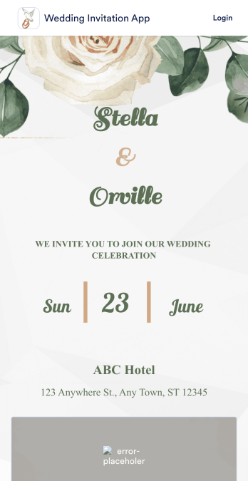 Wedding Invitation App Template