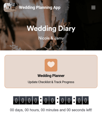 Wedding Planning App Template