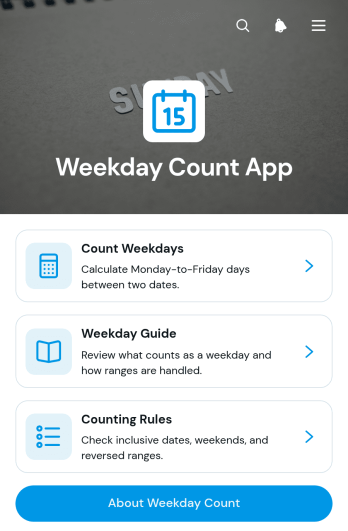 Weekday Count App Template