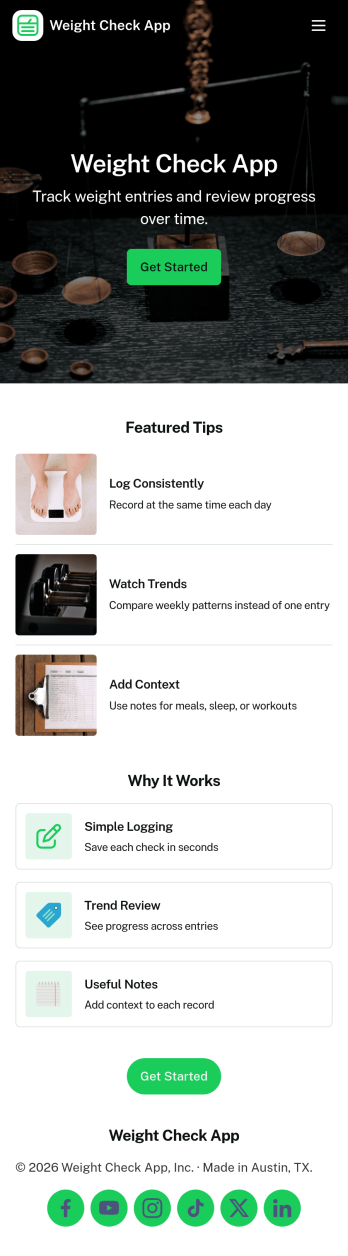 Weight Check App Template