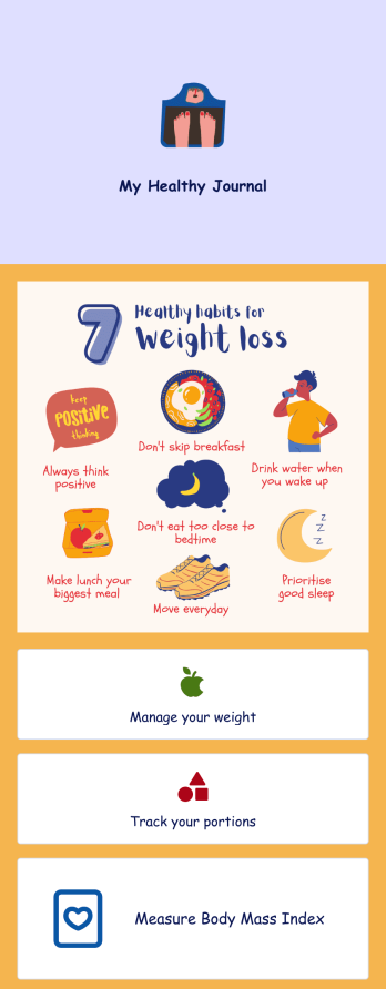 Weight Loss Journal App Template