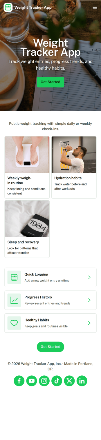 Weight Tracker App Template