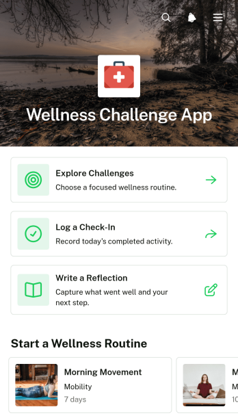 Wellness Challenge App Template