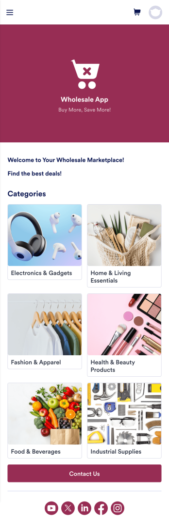 Wholesale App Template
