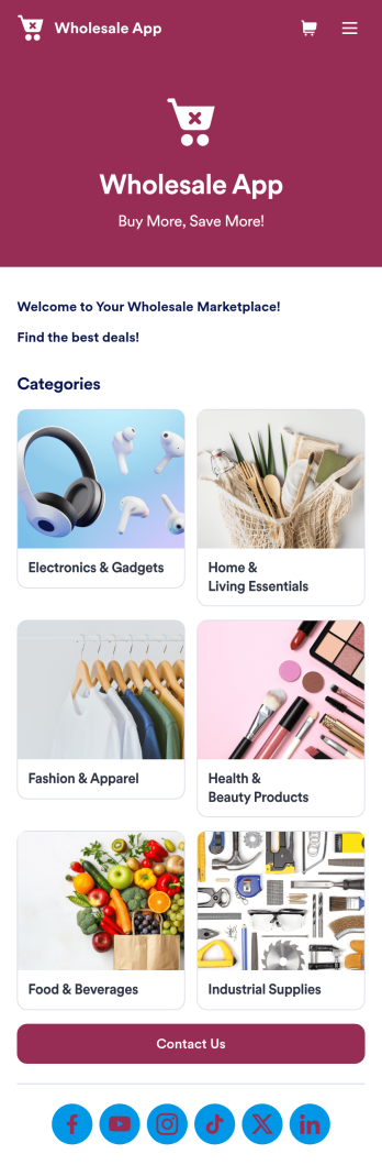 Wholesale App Template