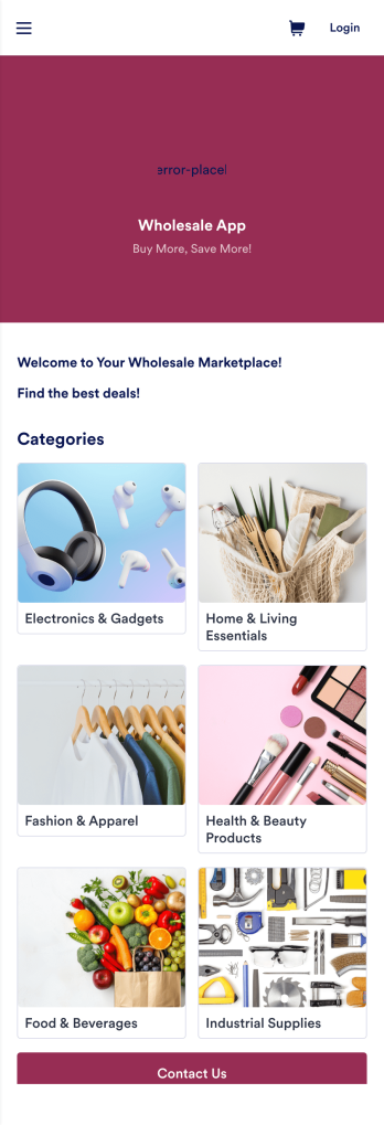 Wholesale App Template