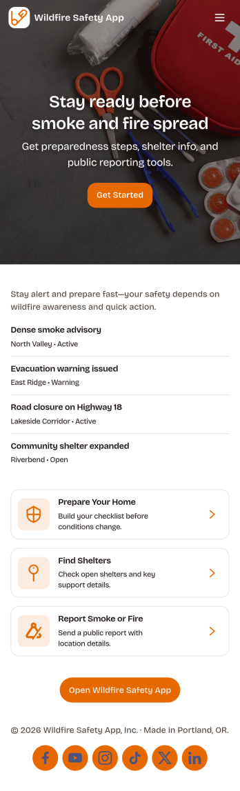 Wildfire Safety App Template
