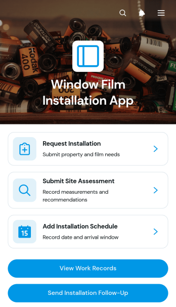 Window Film Installation App Template