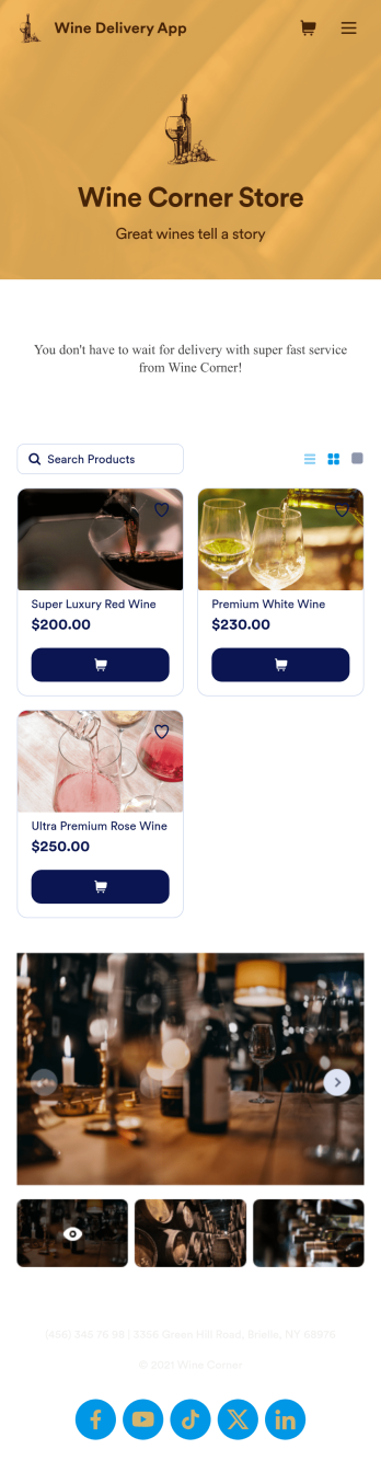 Wine Delivery App Template