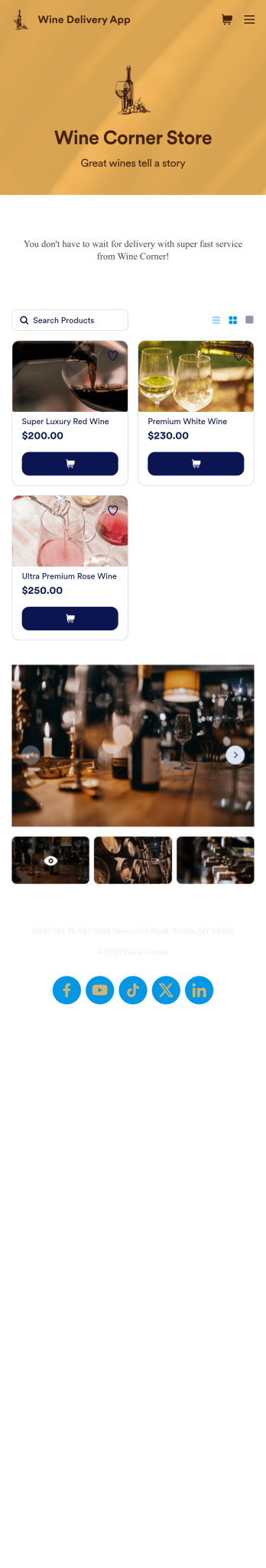 Wine Delivery App Template