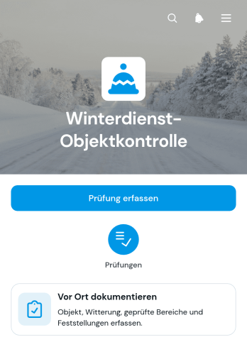 Winterdienst-Standortprüfungs-App
