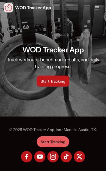 Wod Tracker App Template