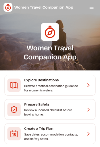 Women Travel Companion App Template