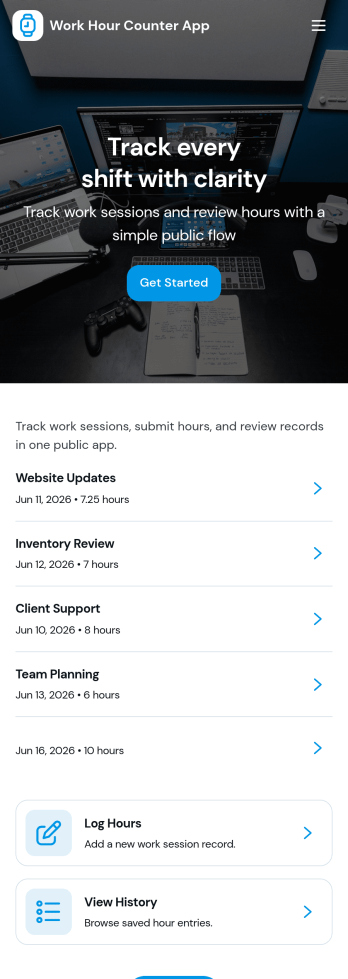 Work Hour Counter App Template