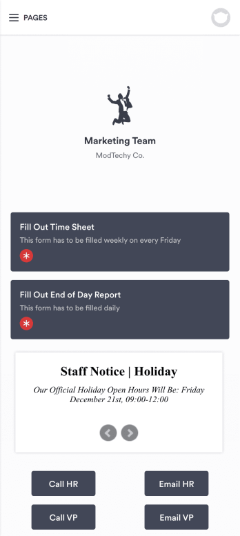 Work Management App Template
