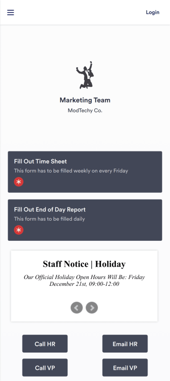 Work Management App Template