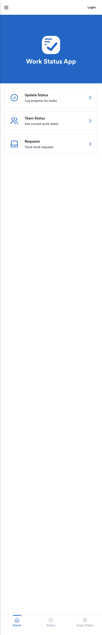 Work Status App Template