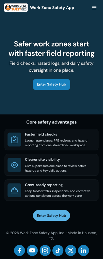 Work Zone Safety App Template