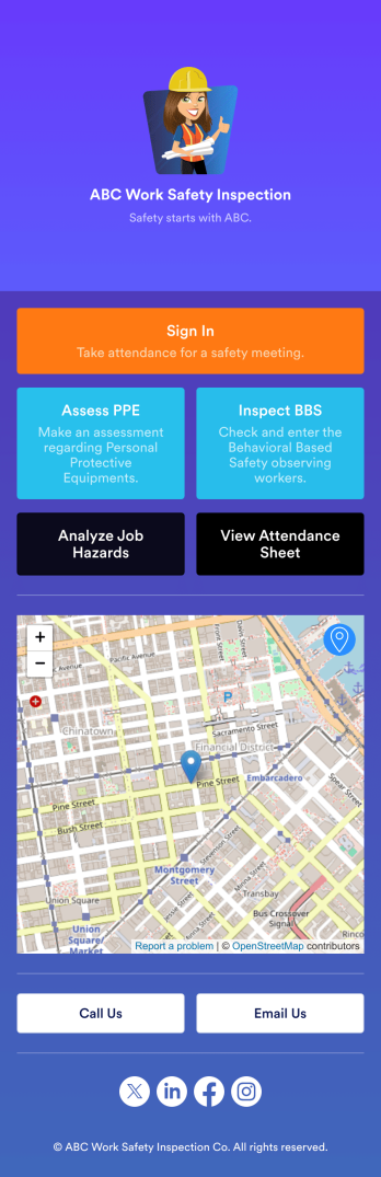 Work Zone Safety App Template