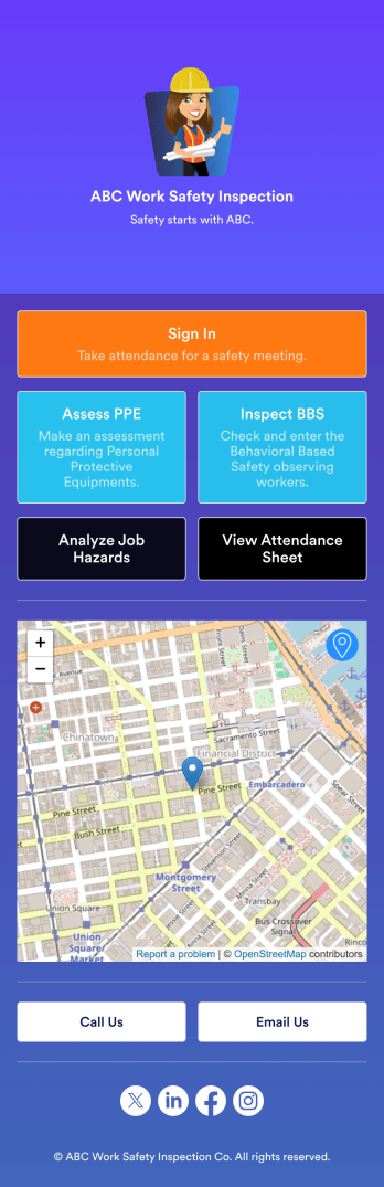 Work Zone Safety App Template
