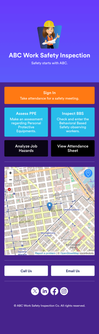 Work Zone Safety App Template