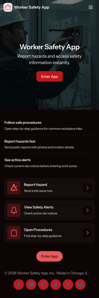 Worker Safety App Template