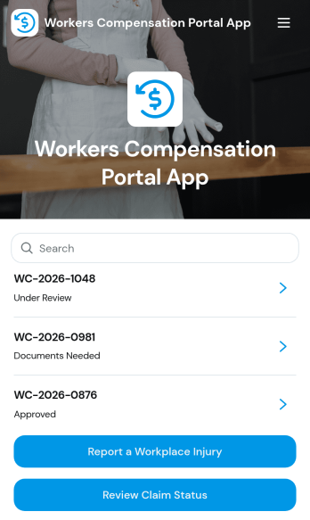 Workers Compensation Portal App Template