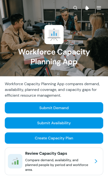 Workforce Capacity Planning App Template