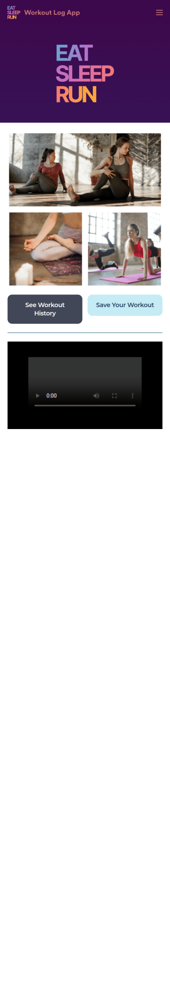 Workout Log App Template