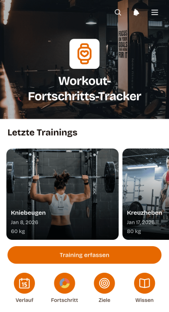 Workout Progress Tracker App