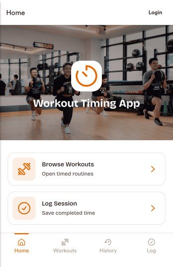 Workout Timing App Template