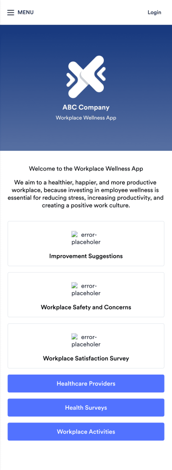 Workplace Wellness App Template