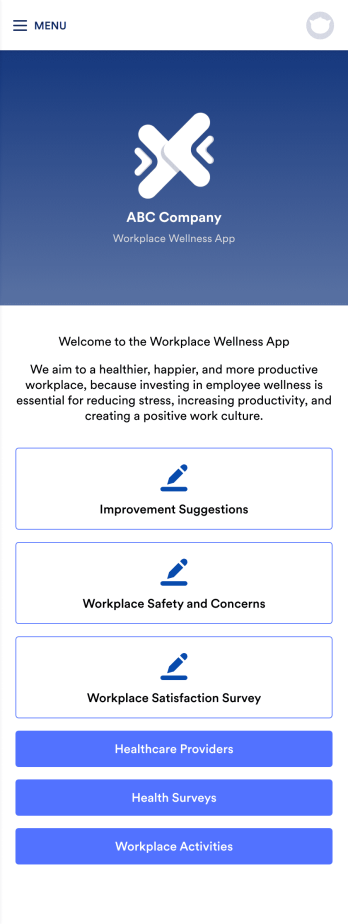Workplace Wellness App Template