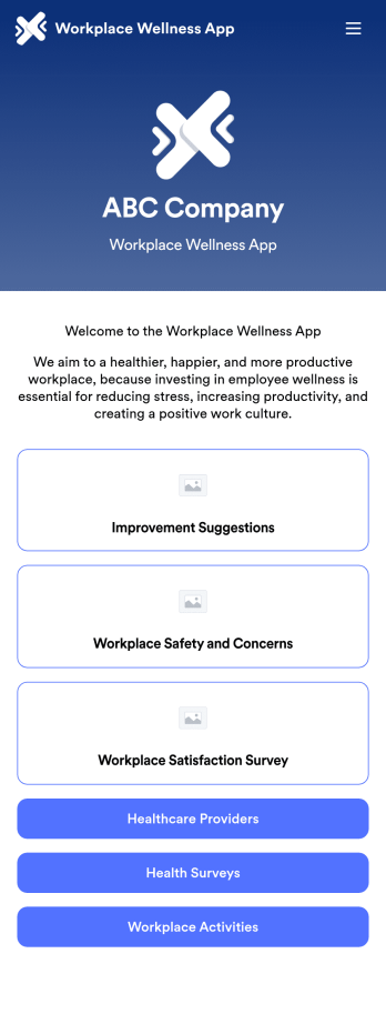 Workplace Wellness App Template