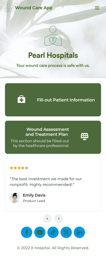 Wound Care App Template