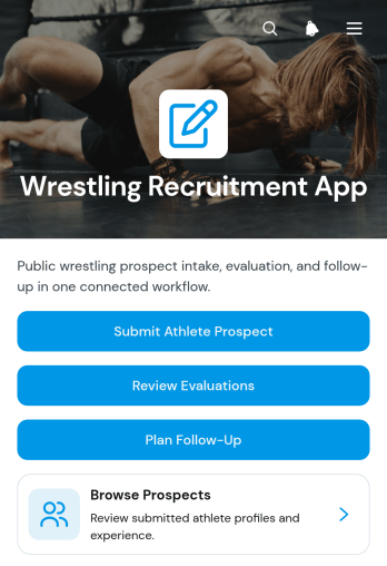 Wrestling Recruitment App Template