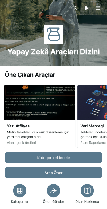Yapay Zeka Araç Dizini Uygulama Șablonu