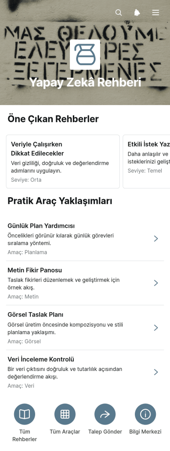 Yapay Zeka Rehber Uygulama Șablonu