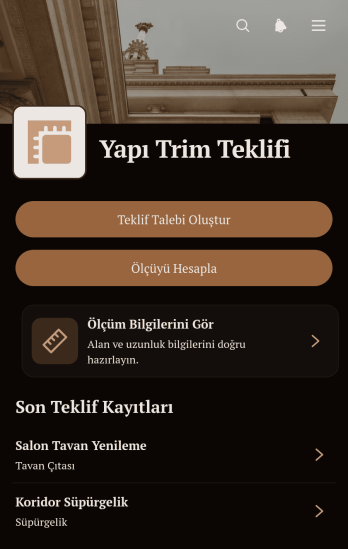 Yapı Profili Teklif Uygulama Șablonu