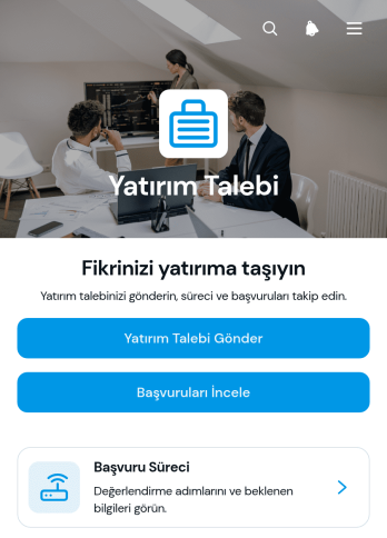 Yatırım Talep Uygulama Șablonu