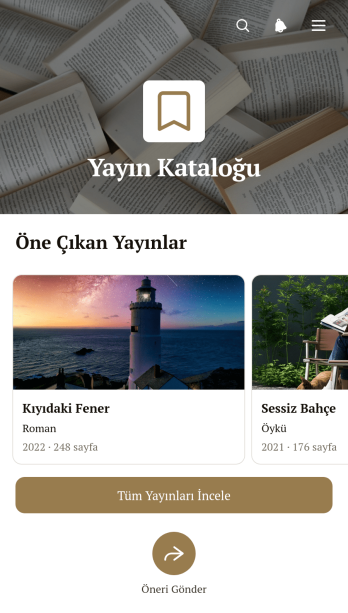Yayın Kataloğu Uygulama Șablonu