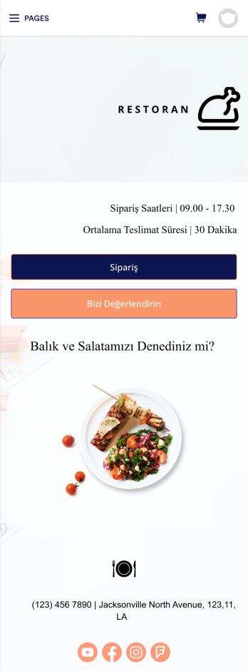 Yemek Sipariş Uygulaması Template