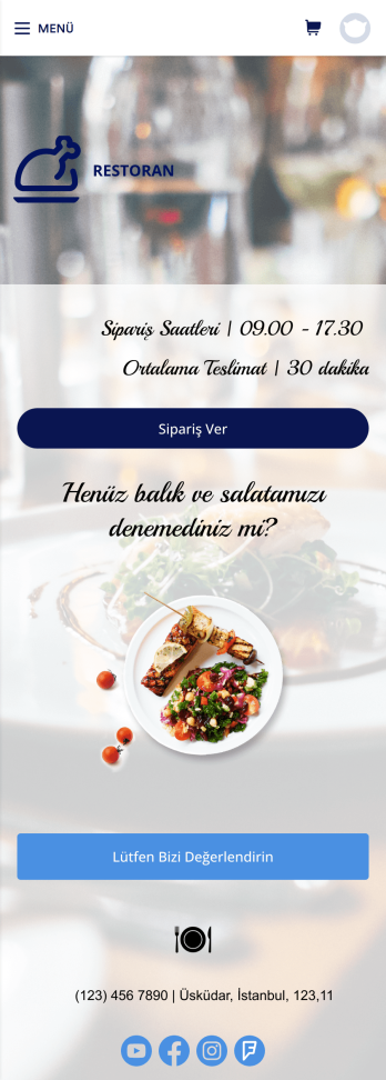 Yemek Teslimat Uygulaması Template